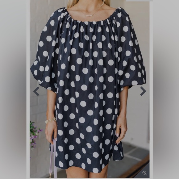 Entro Black and White Polka Dot Mini Dress - Picture 8 of 8